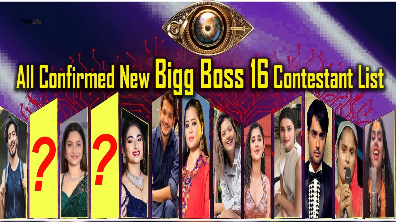 bigg boss 16 contestants list | bigg boss 16 | bigg boss 16 confirmed contestants | salman khan