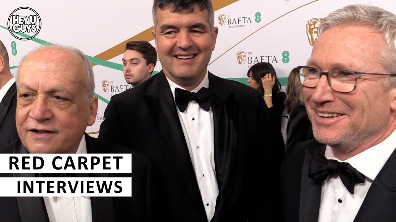 BAFTAs 2023 Red Carpet Interview- Avatar The Way of Water Joe Letteri, Daniel Barrett & Eric Saindon
