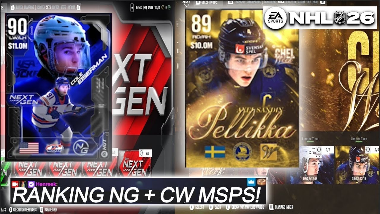 BEST NEXT GEN AND CHEL WEEK MSPS TO MAKE! RANKING ALL I NHL 26 HUT