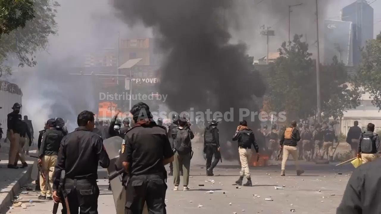 Protests outside US Consulate in Karachi continue after killing of Iran’s supreme leader
