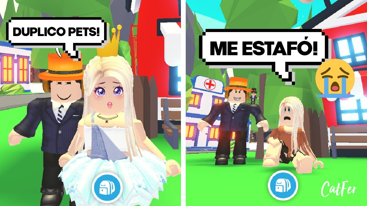 De RICA a POBRE y ESTAFADA | Le DUPLICAN sus pets y se las ROBAN | Roblox Adopt Me!