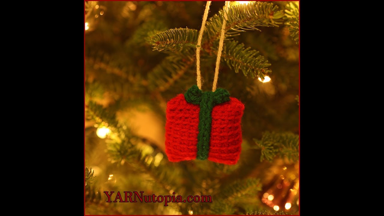 12 Days of Christmas: How to Crochet DIY Gift Box Ornament by YARNutopia