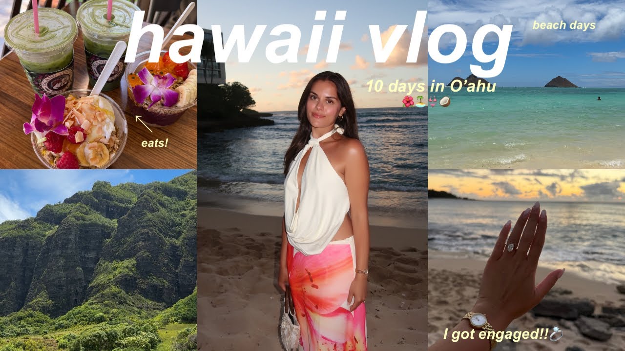 hawaii vlog🌺 exploring O'ahu, beaches, food & getting engaged!!!