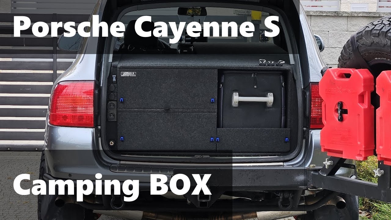 Wyprawowy Camping box w Porsche Cayenne S