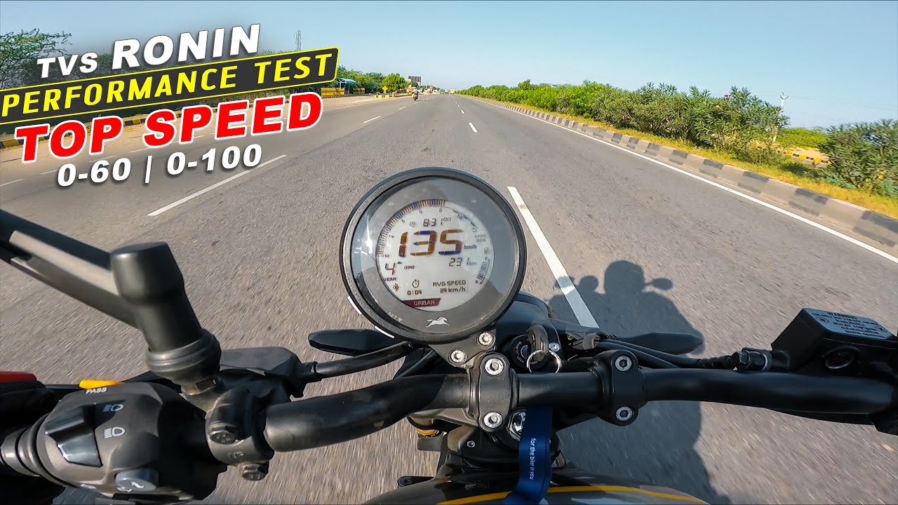 TVS Ronin 225 : Performance Test || Top Speed | 0 to 60, 0 to 100 | 1st to 5th Gears Top Speed