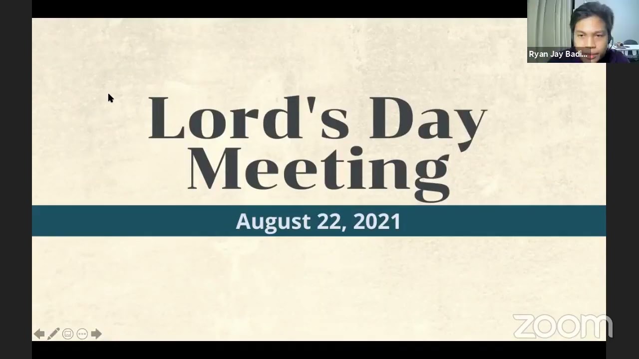 Online Lord's Table Meeting (Aug 22, 2021)