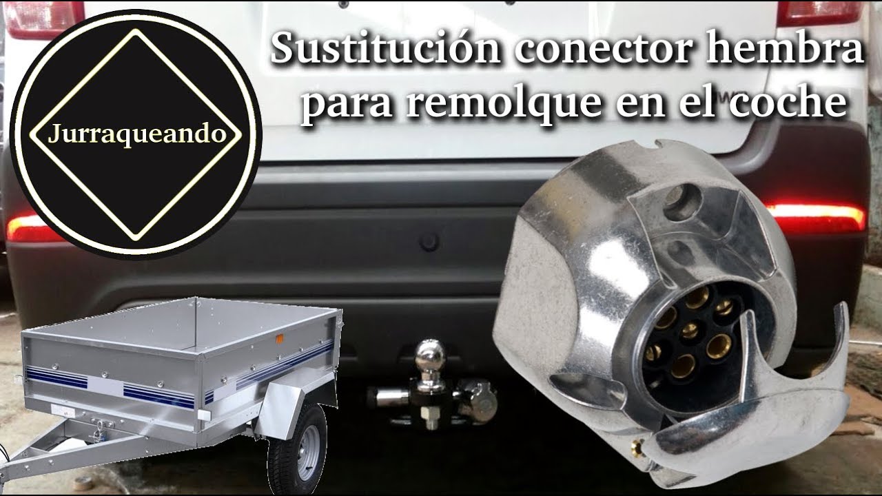 Sustitucion conector hembra para remolque en el coche,   Replacement connector in the car trailer.