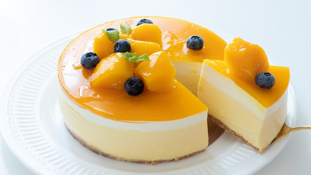 манго чизкейк No-Bake Mango Cheesecake｜HidaMari Cooking｜ASMR