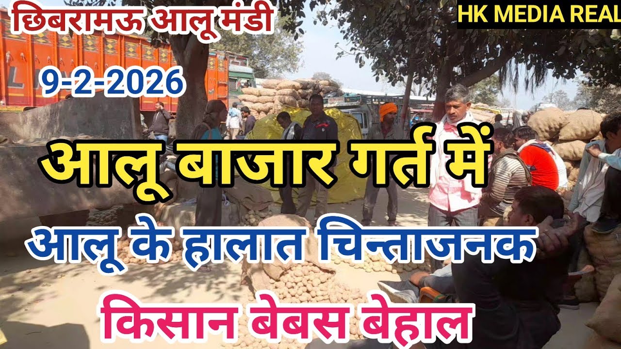 9-फरवरी-2026- आलू  किसानो की दयनीय हालात, आलू बाजार गर्त में, कोई भी किसानो के हित के लिए नही खड़ा 