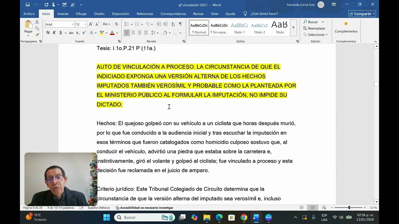 Derecho penal vinculación a proceso parte 2