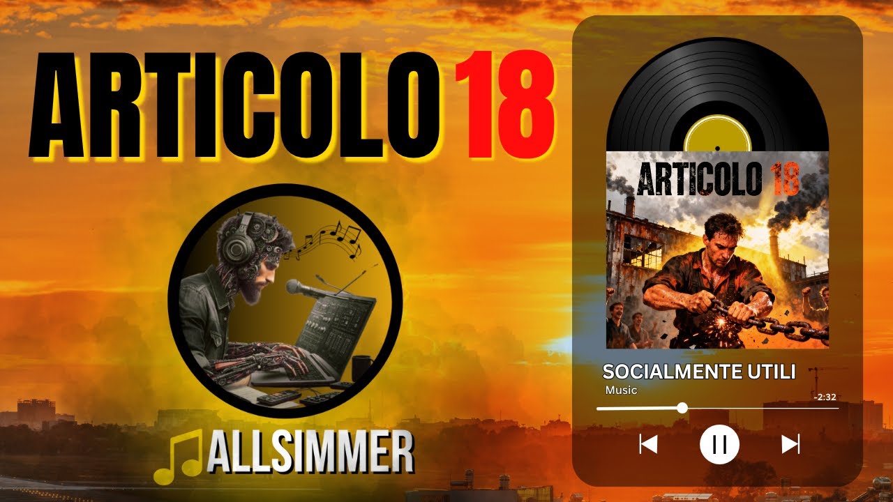 AllSimmer &ndash; Articolo 18  ( Visual Video Ufficiale) #allsimmer  #socialmenteutili #musicaitaliana