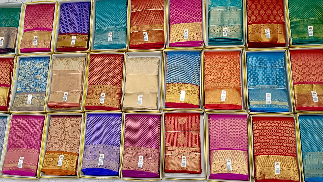90% Discount😍Kanchi Handloom Mugurtha Pattu Silk mark Sarees - 5499 Booking - 7092124211 #Sareelive
