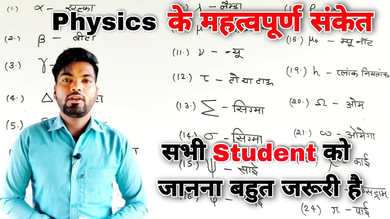 Physics  के महत्वपूर्ण संकेत || Physics important symbol || Greek letter in physics || By Monu sir