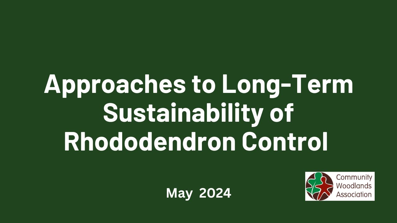 Approaches to Long-Term Sustainability of Rhododendron Control. May 2024