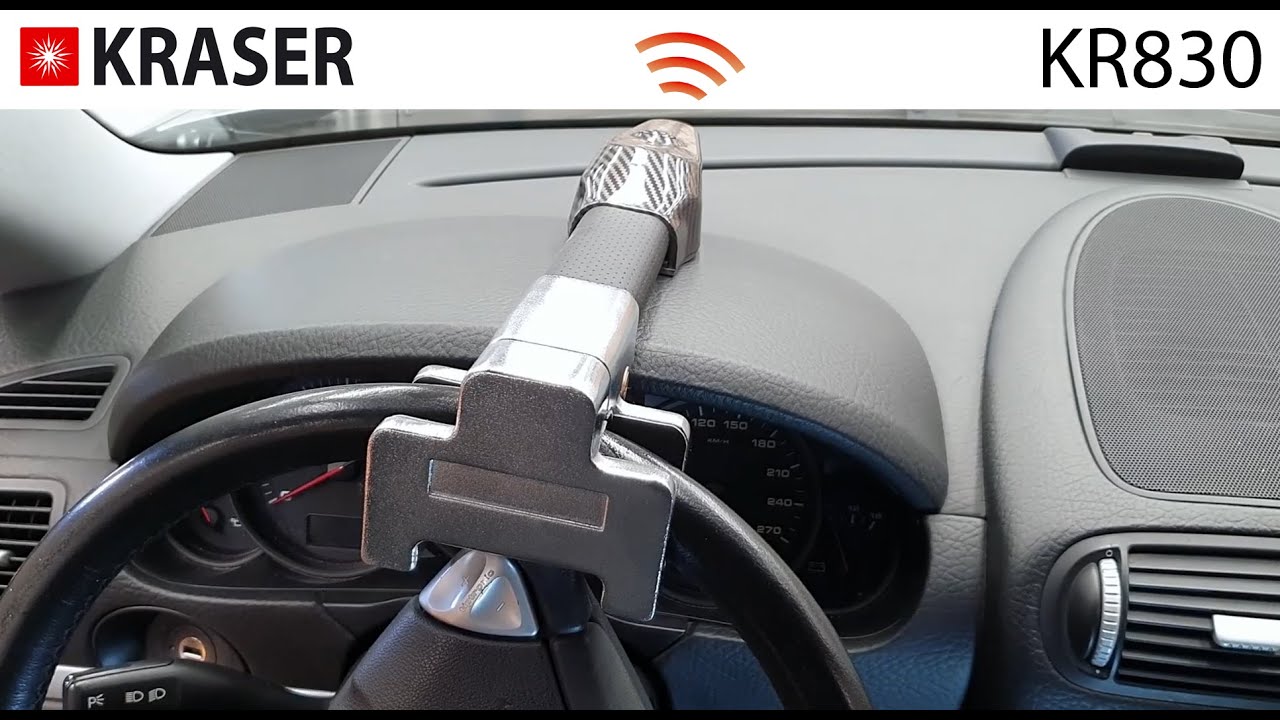 KRASER KR830 Lenkradschloss Alarm Auto Lenkradkralle Verschluss Lenkrad Sicherheit LKW Wohnwagen