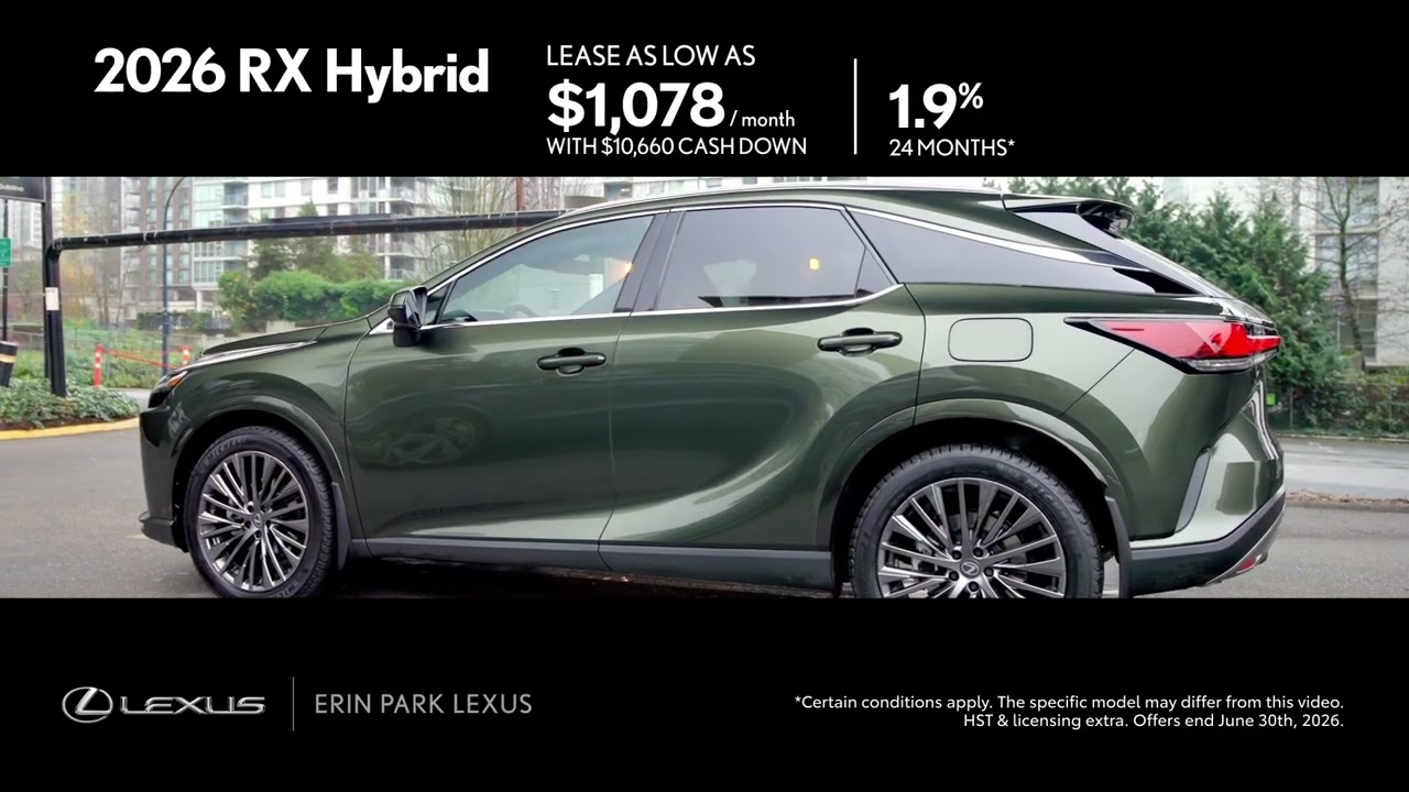 2026 Lexus NX & RX Exclusive Lease Offers | Erin Park Lexus