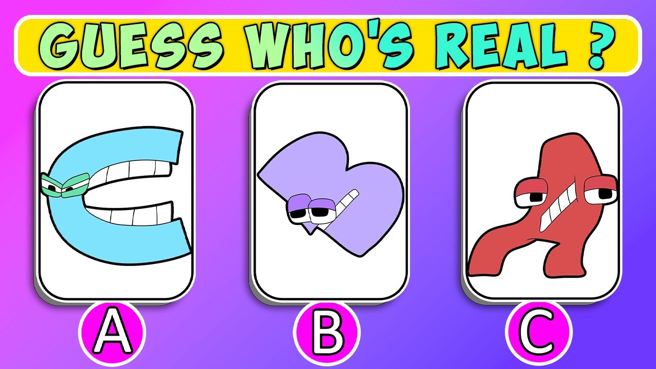 Guess The Real ALPHABET LORE CHARACTERS | Guess Who's Real ? ALPHABET LORE QUIZ #3