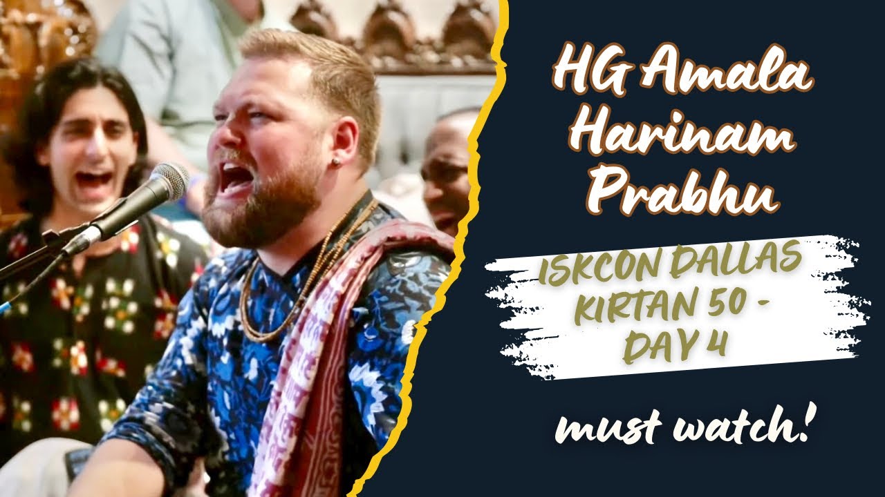 Kirtan 50 🎶 | Amala Harinam Prabhu LIVE at ISKCON Dallas 2024 | Soulful Hare Krishna Kirtan 🔥
