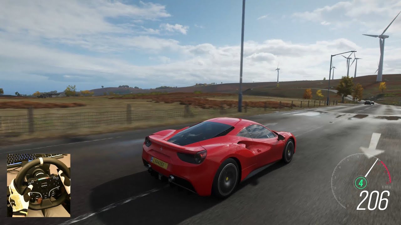 Ferrari 488 GTB Autumn Drive - Forza Horizon 4 | Moza R5 Gameplay
