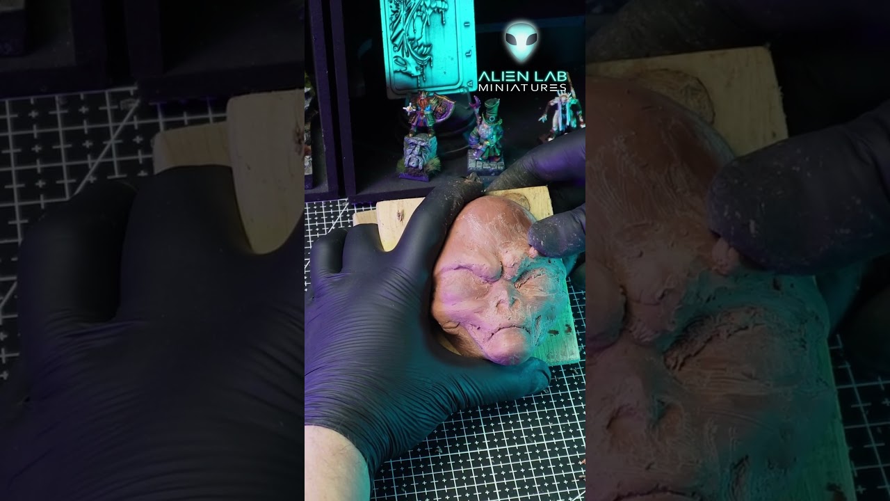 Timelapse Sculpture: Crafting an Alien Gray Head | Extraterrestrial Clay Art Tutorial #shorts