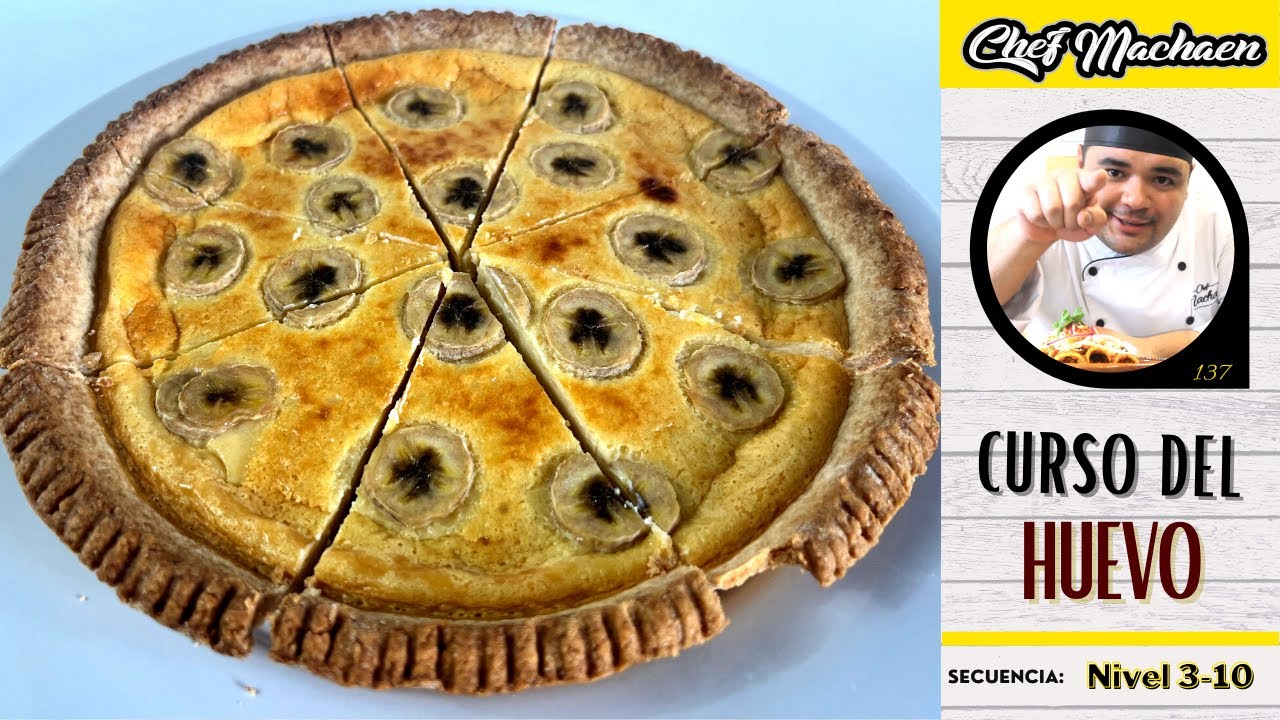 Pay de queso y plátano | Pay de plátano | Curso de Cocina | Nivel3-10