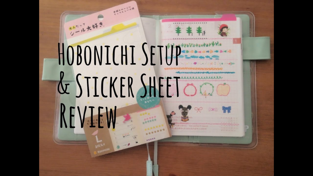 Watch me setup my Hobonichi Techo & Sticker Sheet/Organizer Review