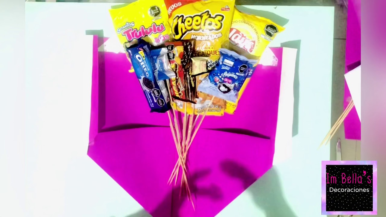 RAMO DE DULCES o GOLOSINAS  pasó a paso