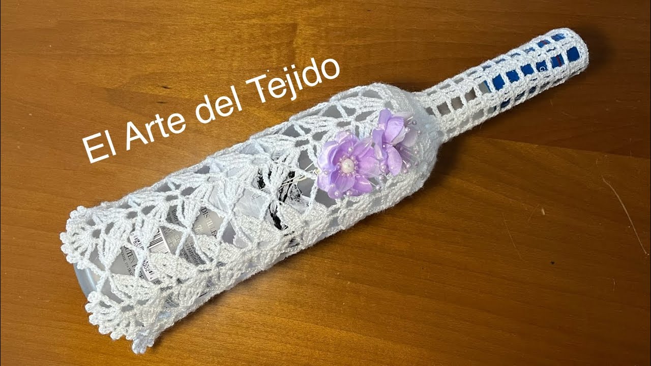 Paso a paso Funda para botella #6/tejida a crochet
