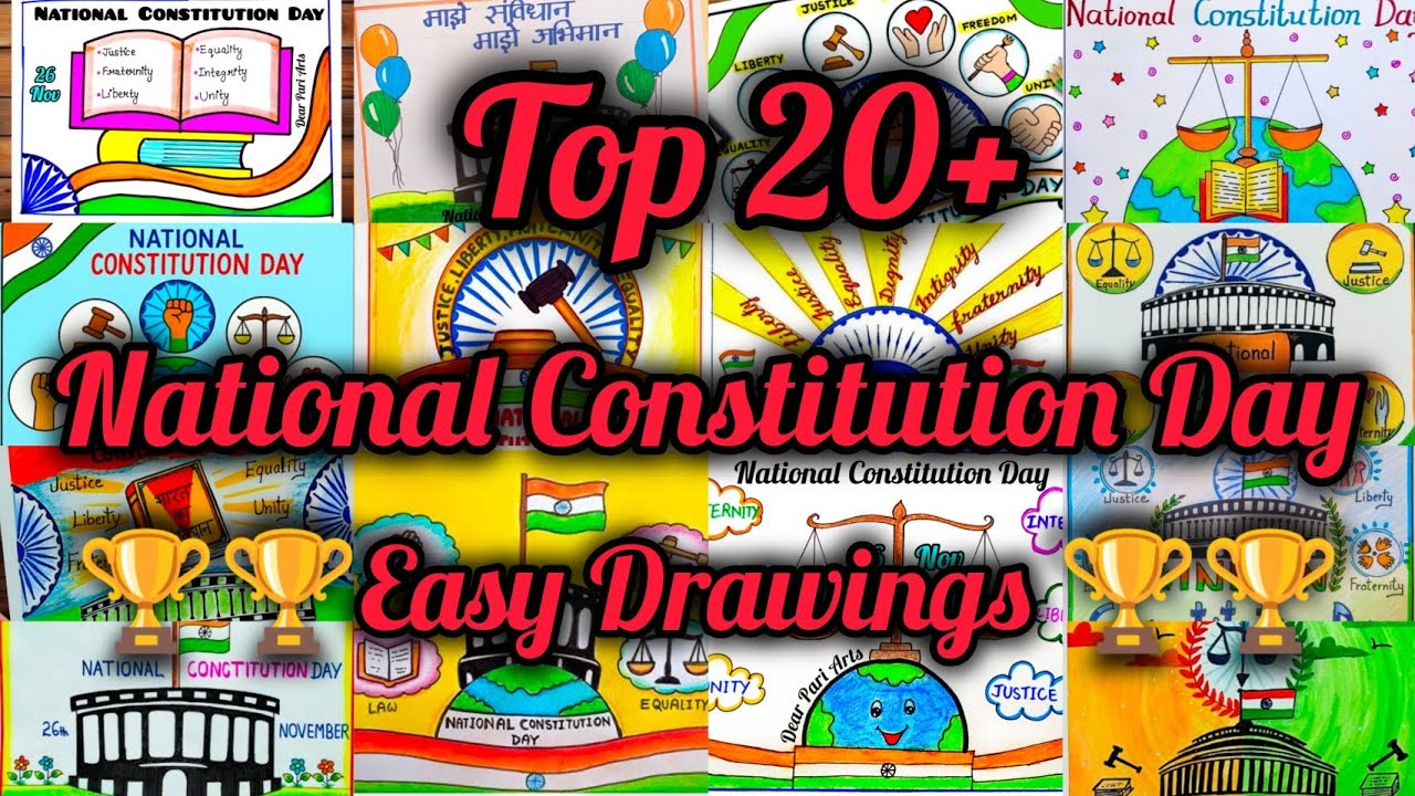Top 20 National Constitution Day Drawing Ideas/Constitution Day Poster Drawings Easy/Law Day Drawing