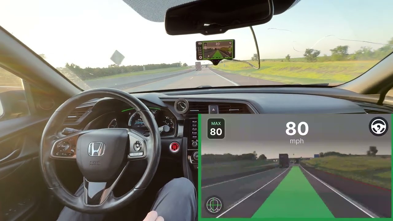 Comma.AI on the highway (2019 Honda Civic)