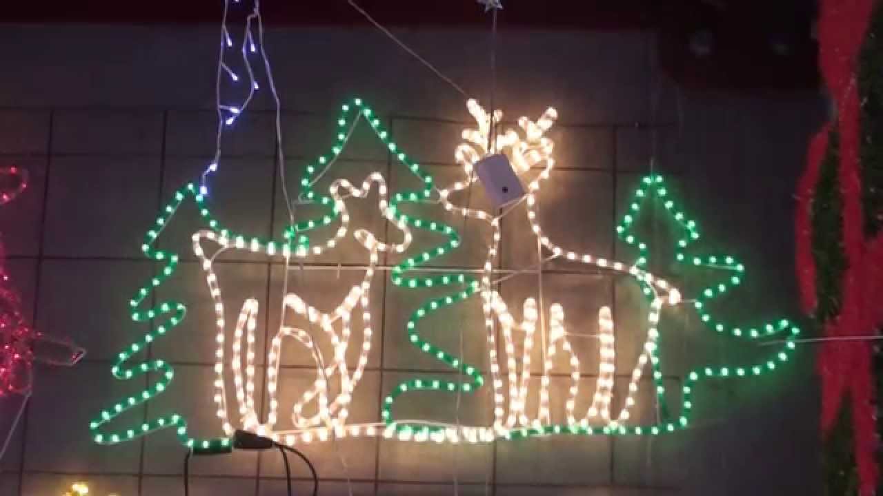 Christmas Lighting: Christmas Tree Reindeer Multi Colour Light Show Decoration Animation MOTIF