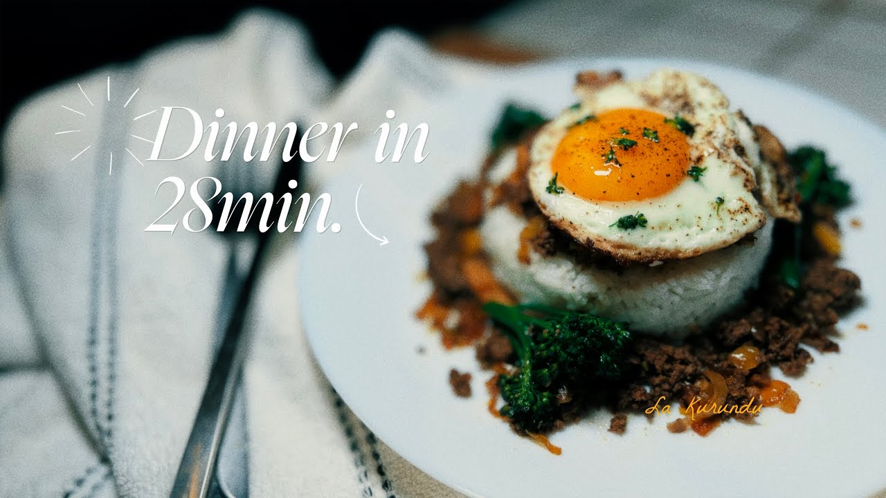 Dinner in 28min 🍳🍽️.      #food #healthy #dinner #cooking 