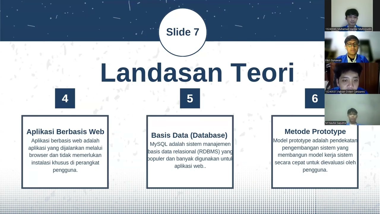 Persentasi Projek Akhir Sistem Basis Data Kelompok 7 (SARPRAS CARE)