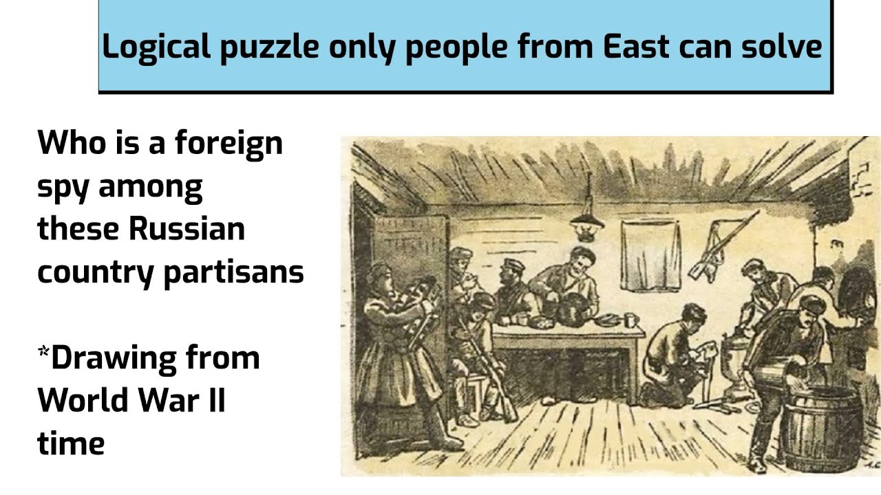 Logical puzzle only people from East can solve