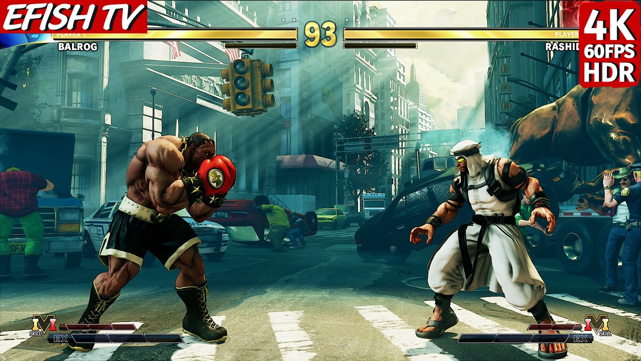 Балрог против Рашида (самый сложный ИИ) - Street Fighter V