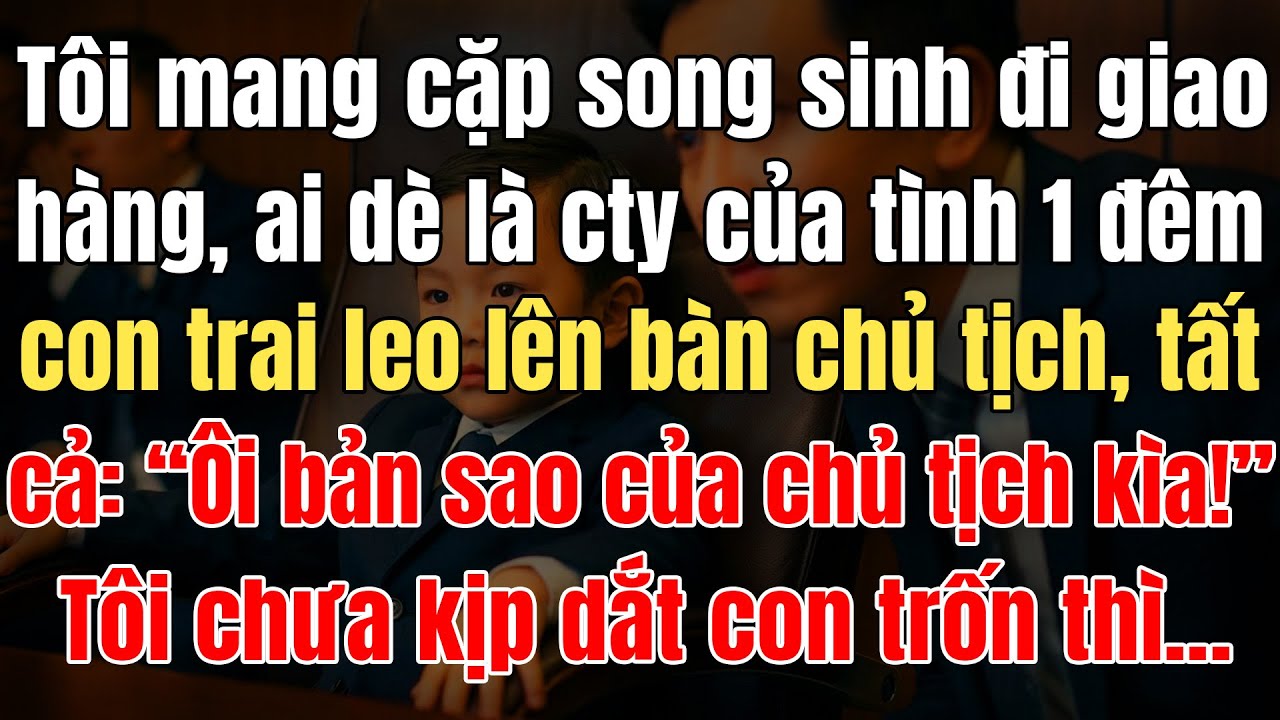 Tôi Mang Cặp Song Sinh Đi GiaoHàng, Ai Dè Là Cty Của Tình 1Đêm, Con Trai Leo Lên Bàn Chủ Tịch Tôi Ch