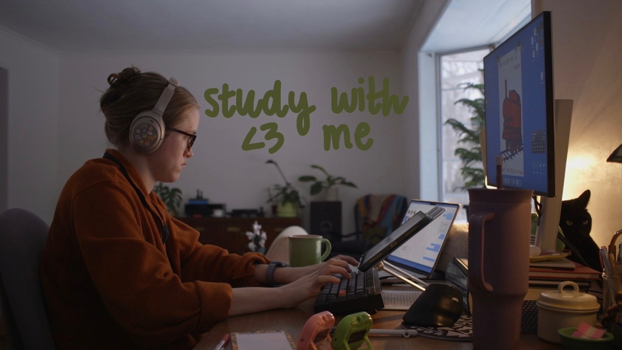 study with me and my cats (50/10 pomodoro, no music)