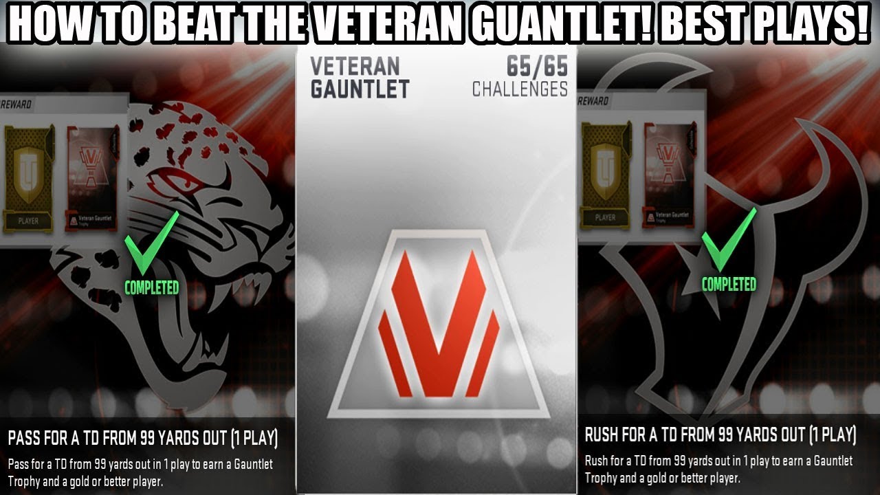HOW TO BEAT THE VETERAN GAUNTLET! BEST PASS, RUSHING, AND DEFENSE PLAYS! | MADDEN 19 ULTIMATE TEAM