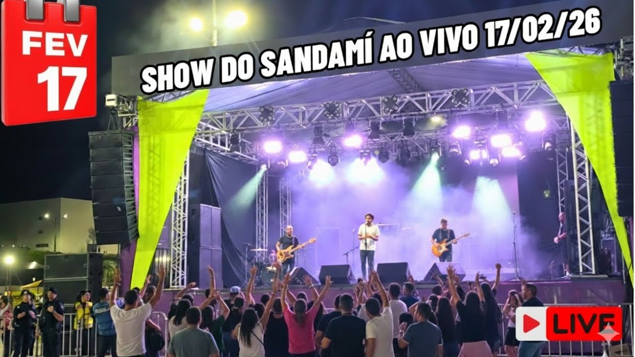 TERÇA FEIRA SHOW DO SANDAMÍ AO VIVONO PARQUE DE ITAJUBÁ MG 17/2/26