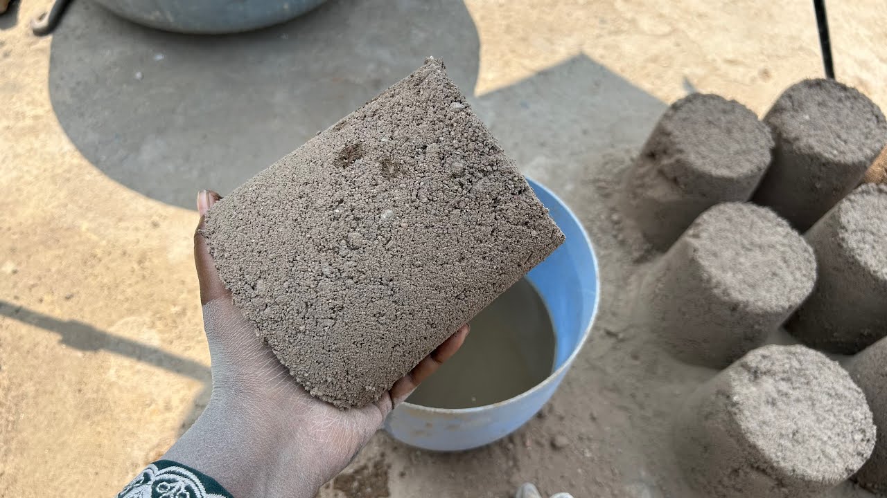 New Super Dusty Earthy Brown Stone Water 💦 Dry Crumbling In Bucket 🪣 Relaxing Sounds 