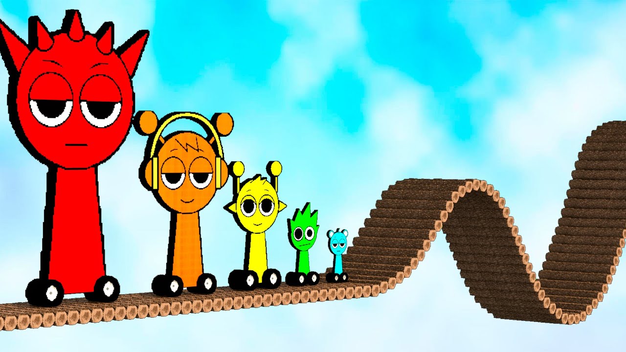 Big & Small Incredibox Sprunki Cars Vs Wave Log Bridge | Teardown