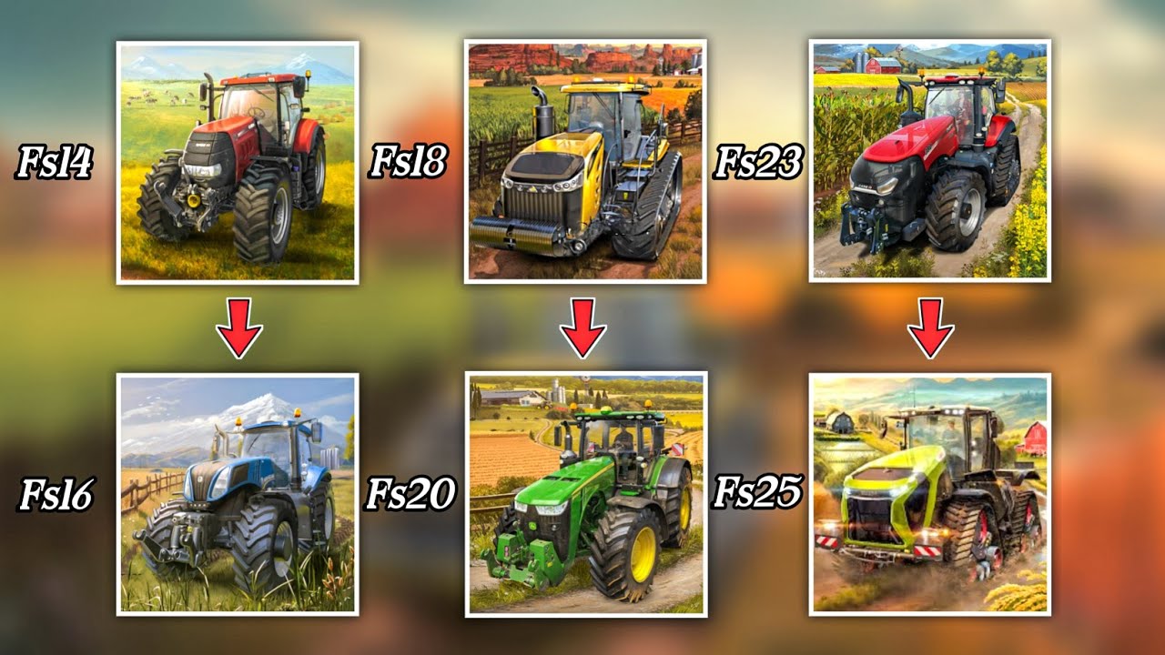 Fs14 vs Fs16 vs Fs18 vs Fs20 vs Fs23 vs Fs25 | Graphics Compare Gameplay | Timelapse 