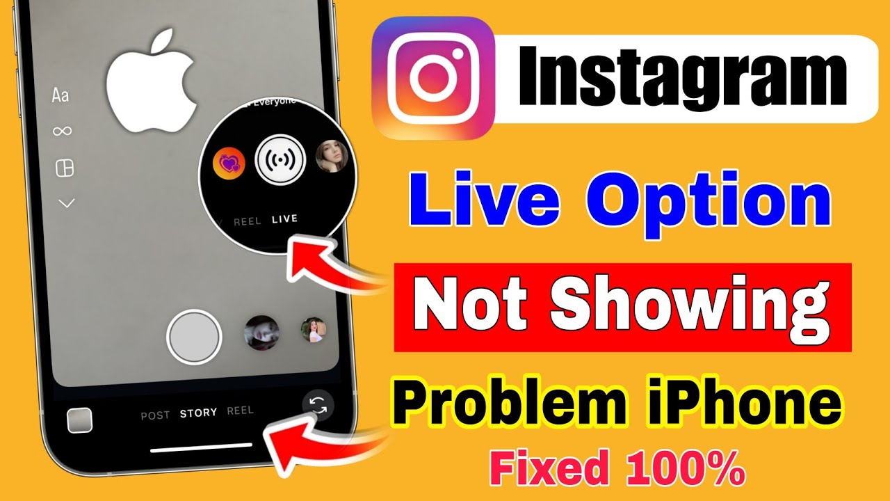 how to fix instagram live option not showing iPhone | instagram live option not showing in iphone