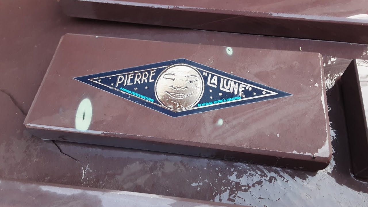 FROGGY SHAVE: Pierre d'affûtage LA LUNE: Déballage, Avis et test sur rasoir Solingen 5/8