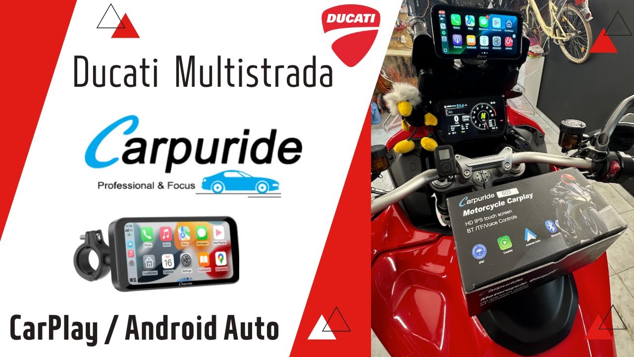 CarPlay w Ducati Multistrada V4 Rally &ndash; Carpuride z Google Maps & Spotify! [PL] [4K]