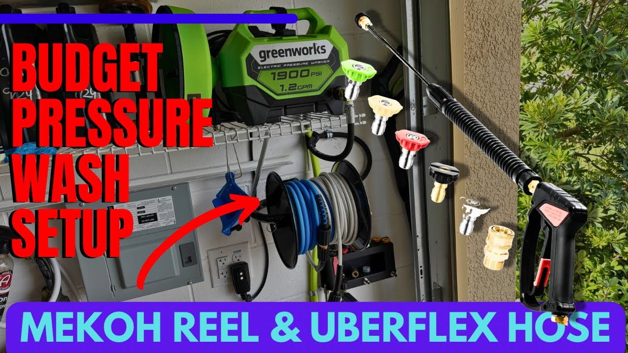 How to Install Budget Pressure Washer Station - Wall Mounted Reel