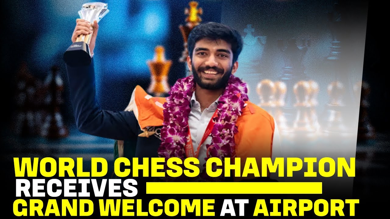 Live: World Chess Champion D Gukesh receives grand welcome at Chennai Airport | Tamil Nadu
