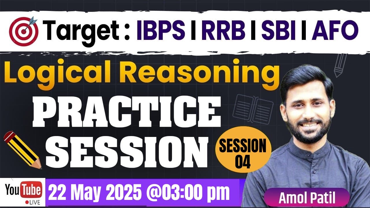 Target IBPS SBI RBI AFO || Logical Reasoning Practice Session - 4 || Amol Patil