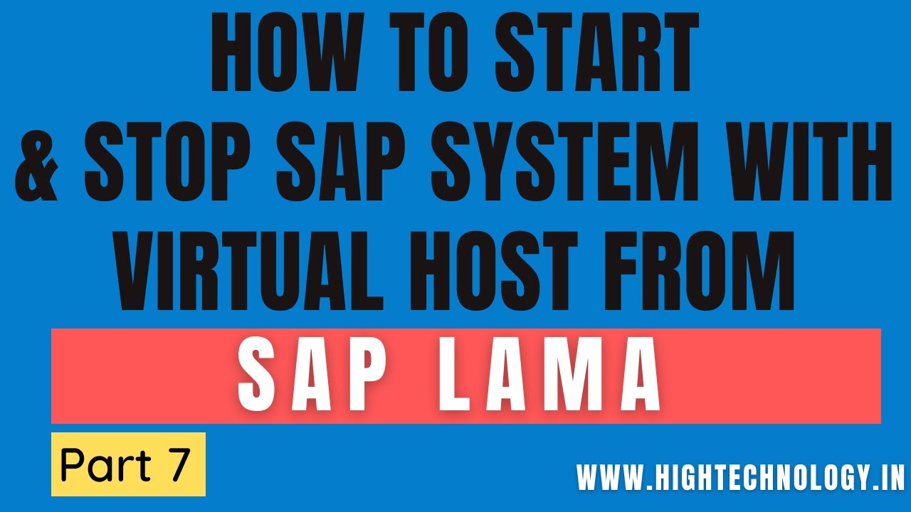 How to Start Stop SAP System Along with Virtual Machine in SAP LAMA | Start/Stop VM in SAP LAMA