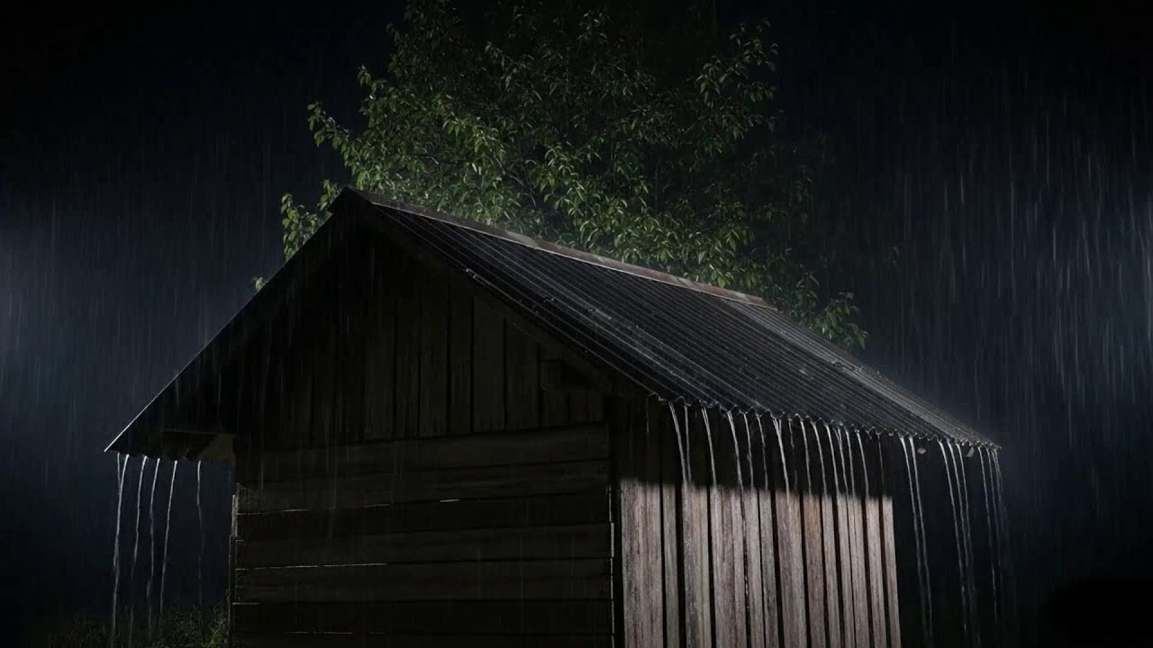 Rain on Window Sounds – Cozy Dark Night ASMR